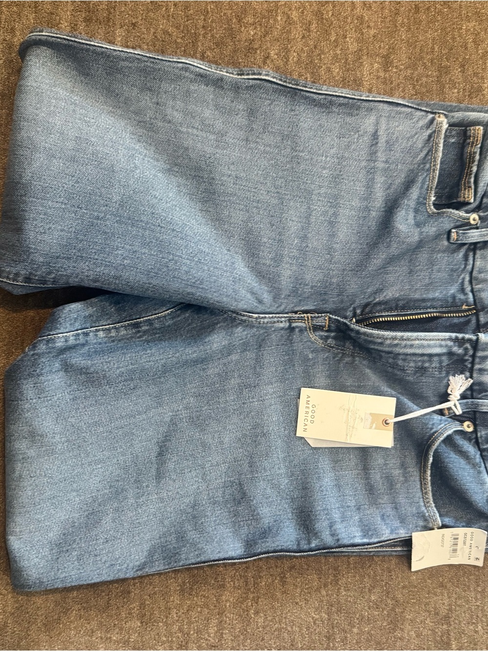NWT Good American womens Straight Jeans - Light Blue Denim size 2 - Picture 2 of 4